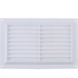 FIXED LOUVRE VENT WITH FLYSCREEN WHITE 229 X 152MM