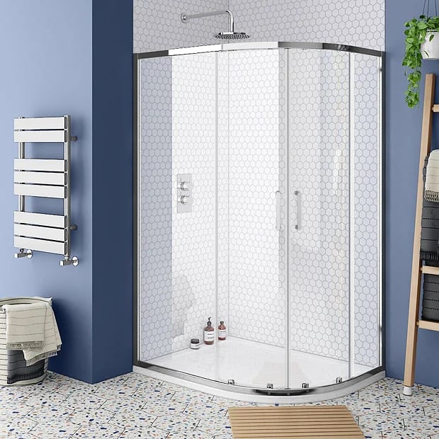 Offset Quadrant Shower Enclosure with Tray & Waste