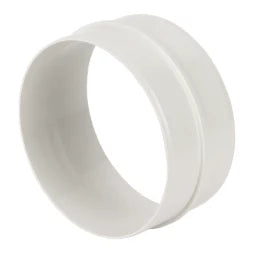 ROUND PIPE CONNECTOR WHITE 125MM