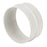 ROUND PIPE CONNECTOR WHITE 125MM
