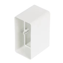 RECTANGULAR FLAT CHANNEL CONNECTOR WHITE 100MM