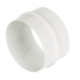 ROUND PIPE CONNECTOR WHITE 100MM