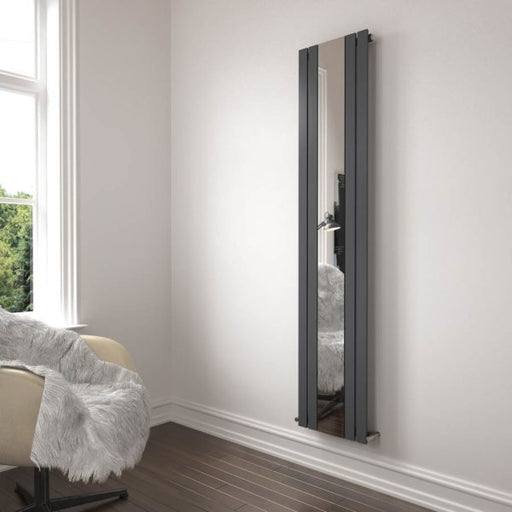 Belgravia Radiator Single Mirrored Anthracite 1800x450x50