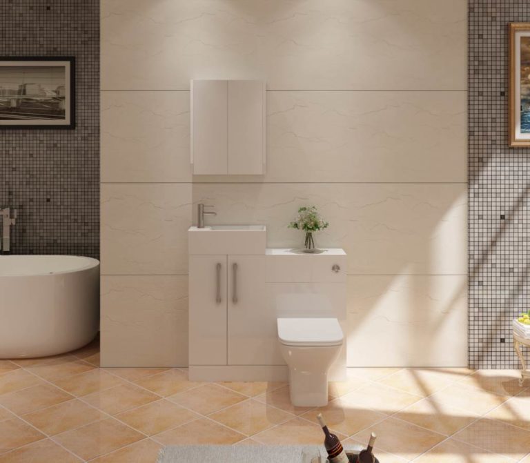 Star 475 Cloakroom White Unit ans Basin