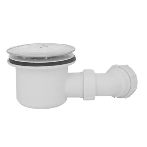 SHOWER WASTE WHITE / CHROME 90MM