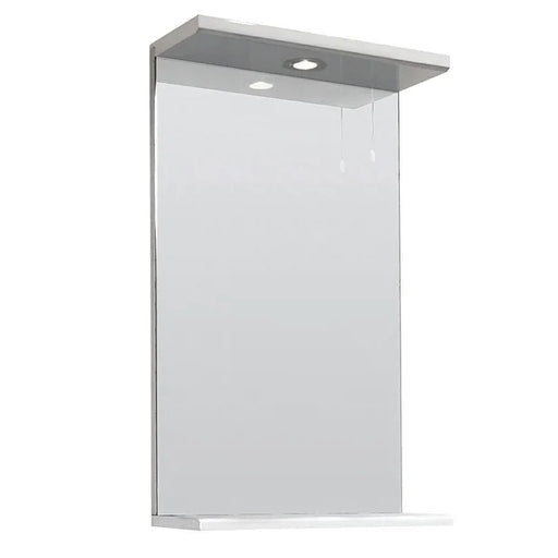Nuie Delaware High Gloss White Illuminated Mirror W450 x D170mm