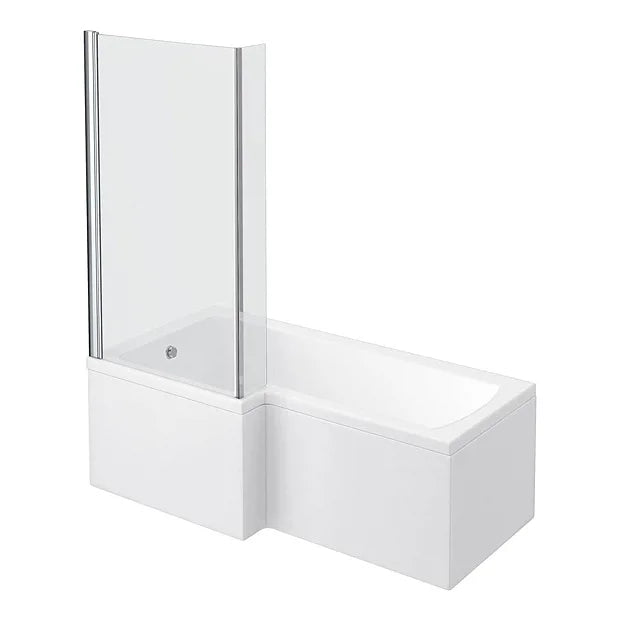 Shower Bath L Shaped with screen + Panel
