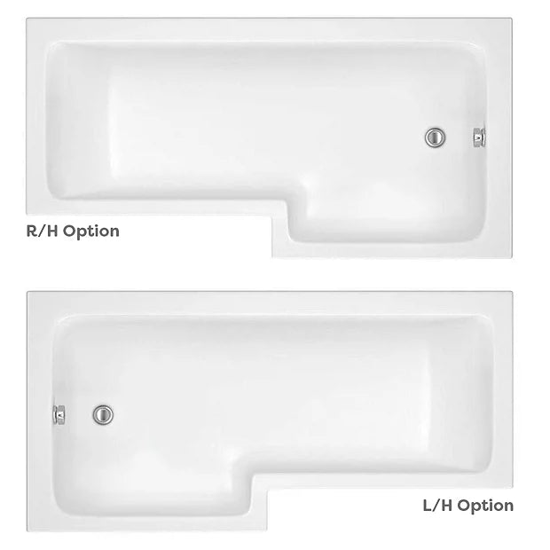 Shower Bath L Shaped with screen + Panel