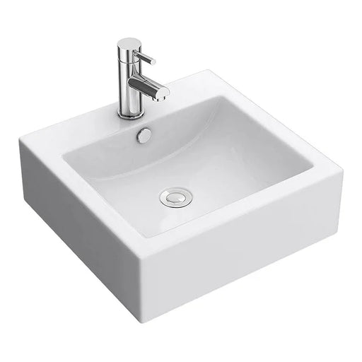 Nuie 470 x 450mm Square Ceramic Counter Top Basin - 1 Tap Hole