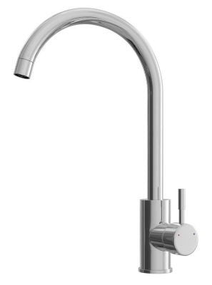 CHROME MONO SINGLE LEVER SIDE ACTION KITCHEN SINK MIXER TAP with SWIVEL SPOUT