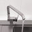 Modern Mono Kitchen Mixer Tap Chrome Square Single Lever Swivel Waterfall Spout