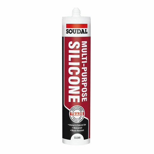 Soudal Multi-Purpose Silicone - white , clear