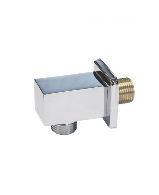 Square Chrome Wall Outlet Elbow Hose Connector