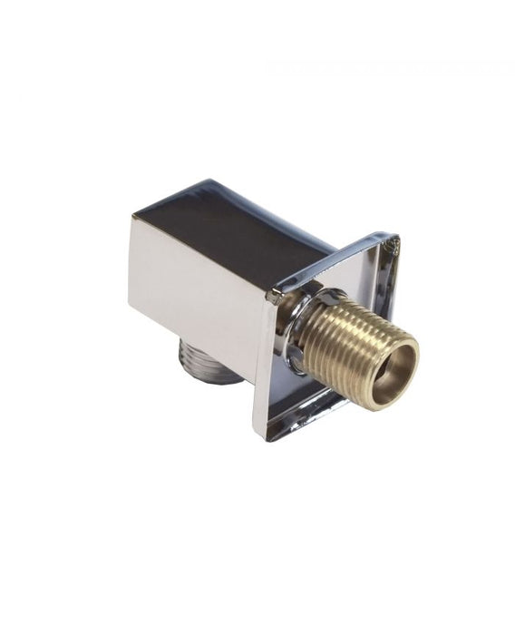 Square Chrome Wall Outlet Elbow Hose Connector