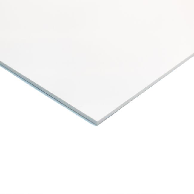 White UpVC Hygiene Wall Cladding 3mm Thick Solid Panel - Length 2440 x Width 1220