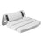 White & Silver Wall Mounted Shower Seat