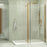 Wetroom Screen Brush Brass Bar