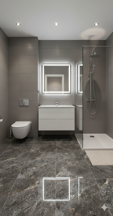 Sagitta Dark Glossy 60cm x 120cm Wall & Floor Tile