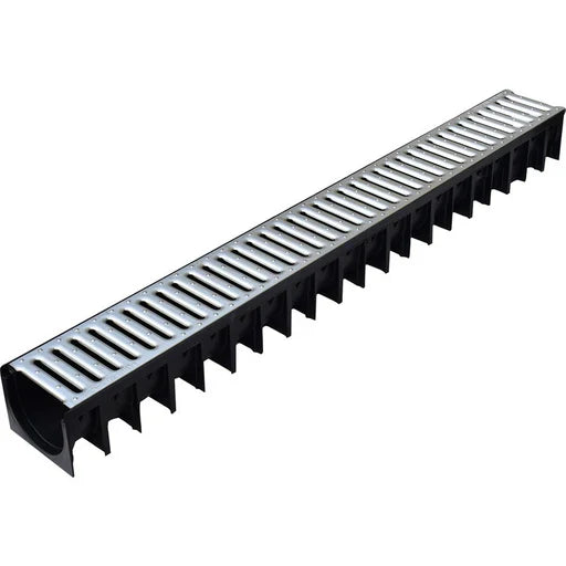 1m Channel Drain (Pack of 10) Steel Grate