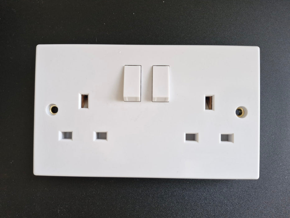 2 Gang Single Pole Switch Socket