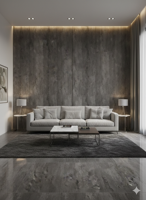 Grey Metallic 2400x1000x10MM PVC Panel