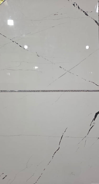 Space White Glossy 60cmx60cm Wall & Floor Tile