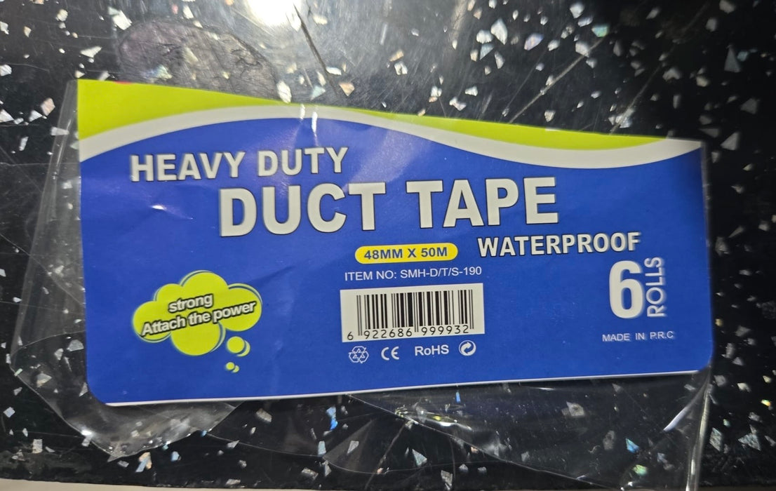 Heavy Duty Duct Tape 48MM x 50M 6Rolls Each