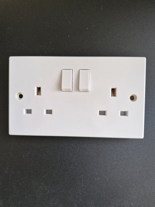 2 Gang Single Pole Switch Socket