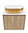 Rectangular Counter Top Basin Gold Effect Full Set