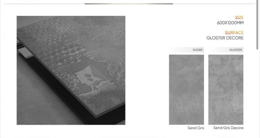 Porcelain Sand Grid Deco 60 x 120 Floor Tile