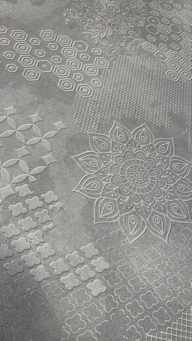 Porcelain Sand Grid Deco 60 x 120 Floor Tile