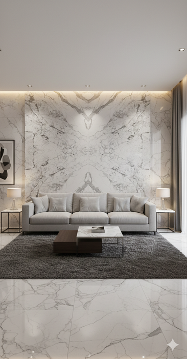 White Granite 2400x1000x10MM PVC Panel