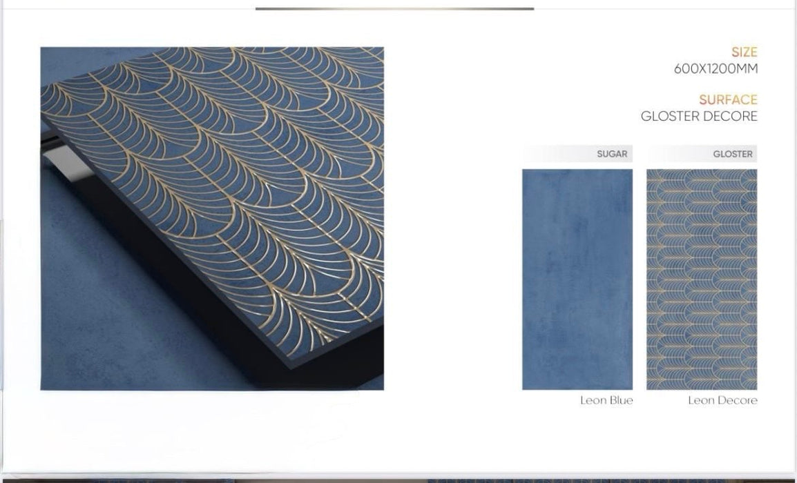 Leon Decor Emerald Green Gold Art Deco Gloss Porcelain Tile 60x120cm Wall & Floor