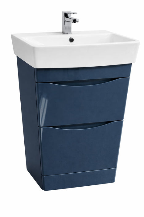 Solar Waterproof 500mm 600mm Vanity Unit with Ceramic Basin, White,Anthracite