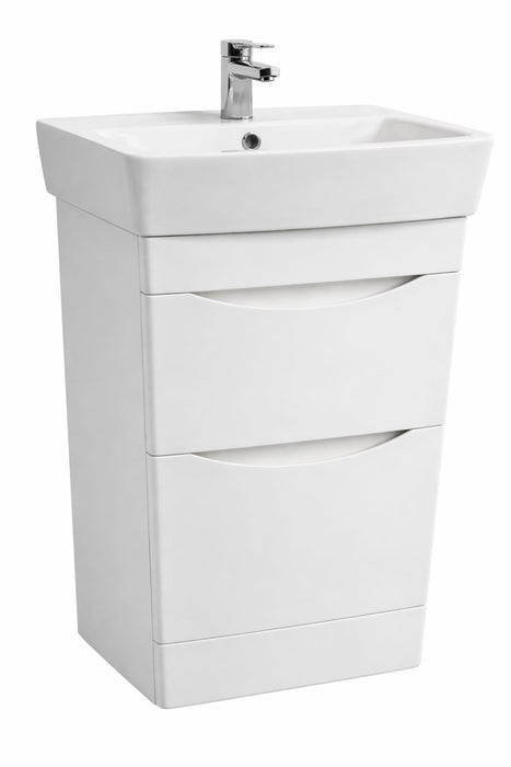 Solar Waterproof 500mm 600mm Vanity Unit with Ceramic Basin, White,Anthracite