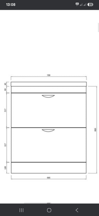 Apollo 700 FS Unit and Ceramic Basin Grey Gloss