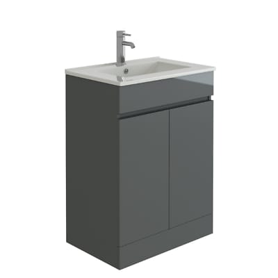 Naptune Star 600 Anthracite Grey  Unit and Basin