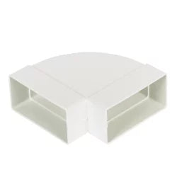 RECTANGULAR 90° HORIZONTAL BEND WHITE 100MM — UK-Plastics