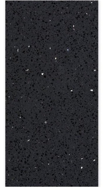 Black Sparkle Quartz Tile - 600 x 300mm
