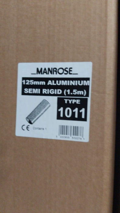 Manrose Semi Rigid Flexible Aliminium Ducting 125mm x 1.5m