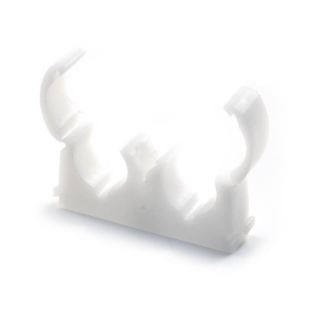 Dual Pipe Clips Reece Plastic Double Hinged Pipe Clips — UK-Plastics