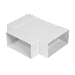 FLAT T PIECE CONNECTOR WHITE 100MM
