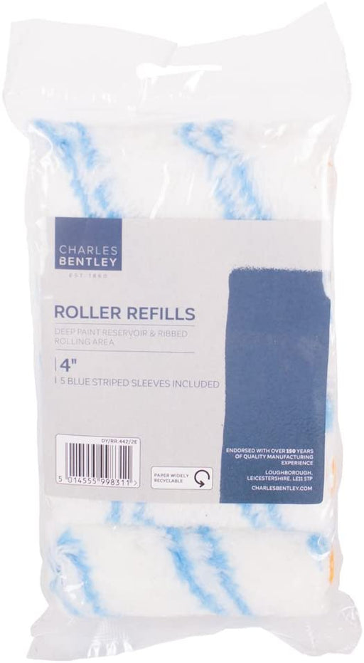 Charles Bentley 4" Blue Striped 5 Pack With Sleeves