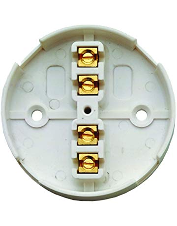 20a 4 Terminal Junction Box, 80mm Diameter. White