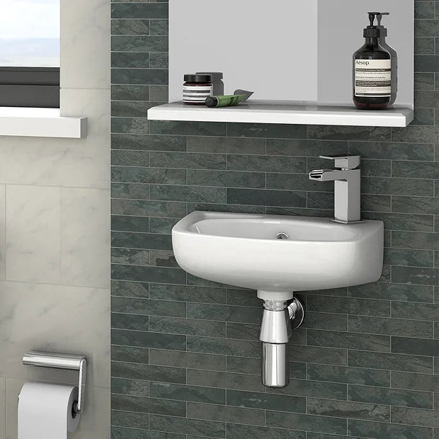 Nuie 350mm Wall Hung Basin - 1 Tap Hole