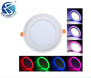 TWO COLOUR PANEL LIGHTS RGB - 12+6=18W - RECESSED ROUND — UK-Plastics