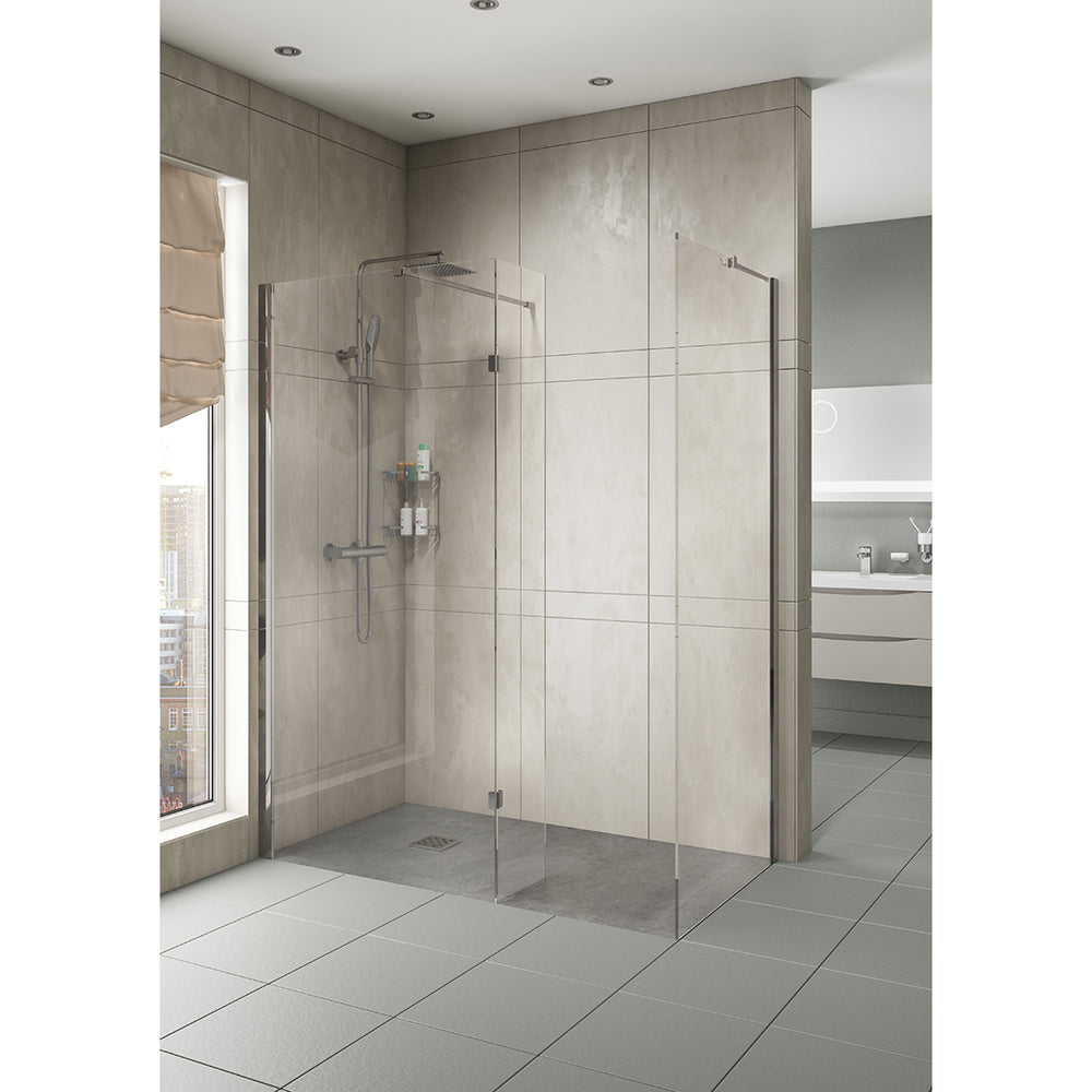 flipper HINGED WET ROOM PANELS 300MM Without Tray — UK-Plastics