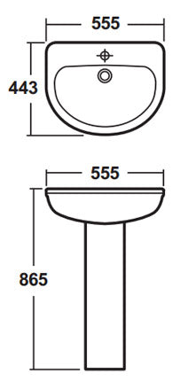 Ivo Toilet,Basin, Cistern & Pedestal 5 Piece Set