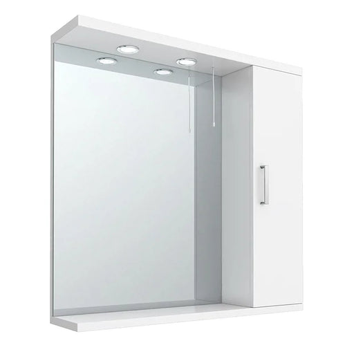 Cove White Illuminated Mirror Cabinet (850mm Wide)