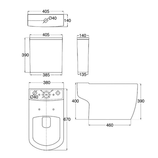 Semi Flush to Wall WC
